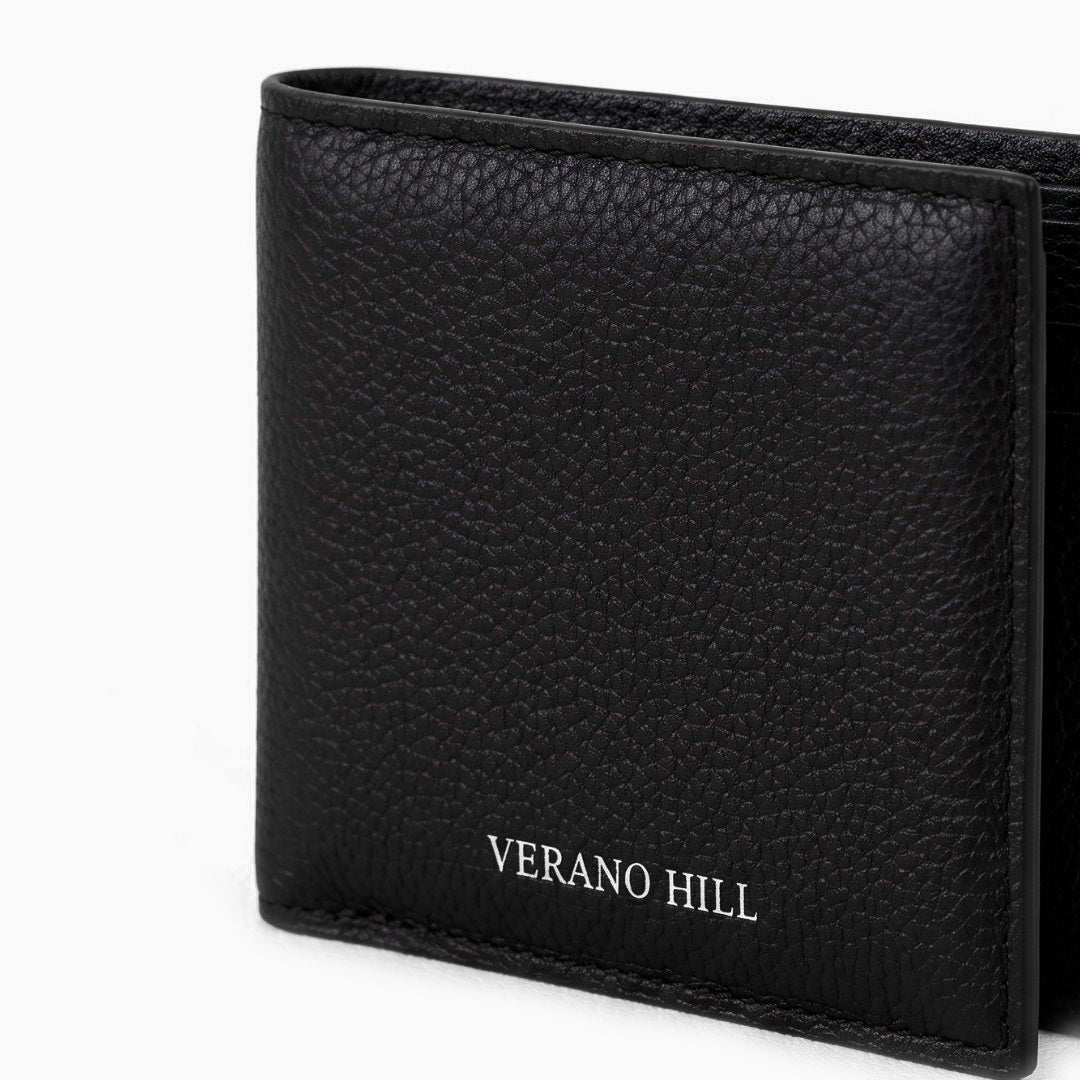 Pebbled Genuine Leather Bifold Wallet