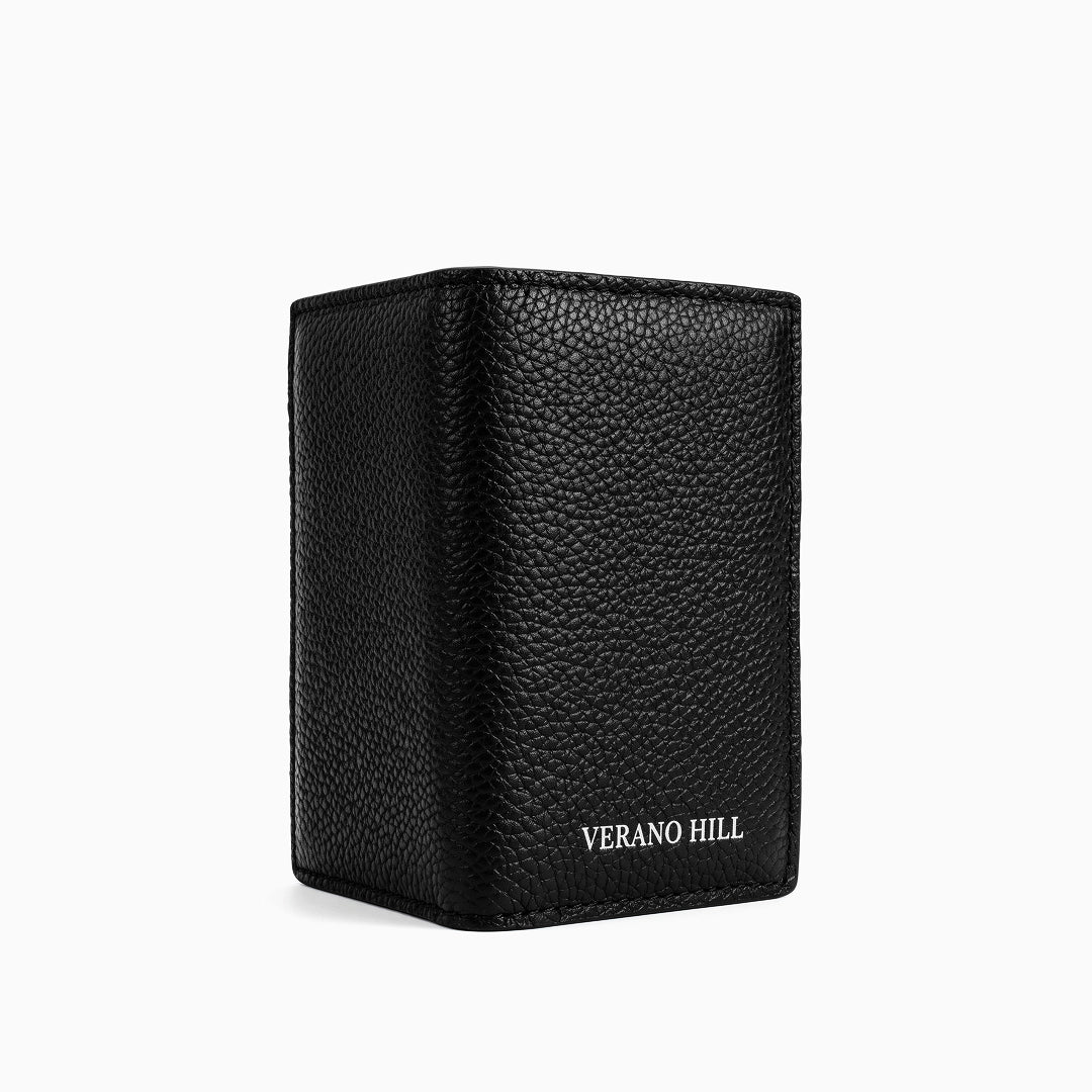 Pebbled Genuine Leather Card Holder