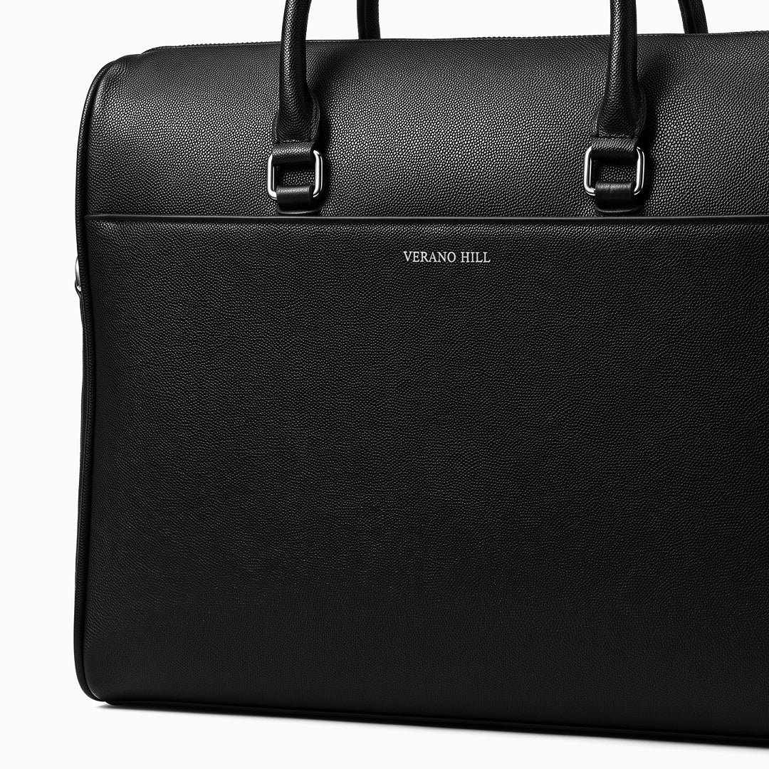 Grained Genuine Leather Briefcase
