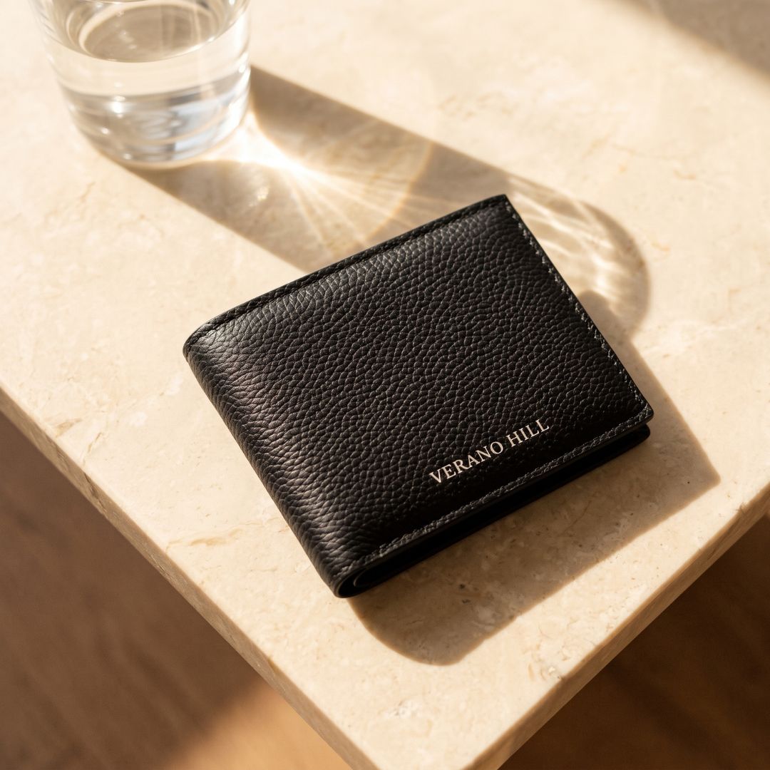 Pebbled Genuine Leather Bifold Wallet