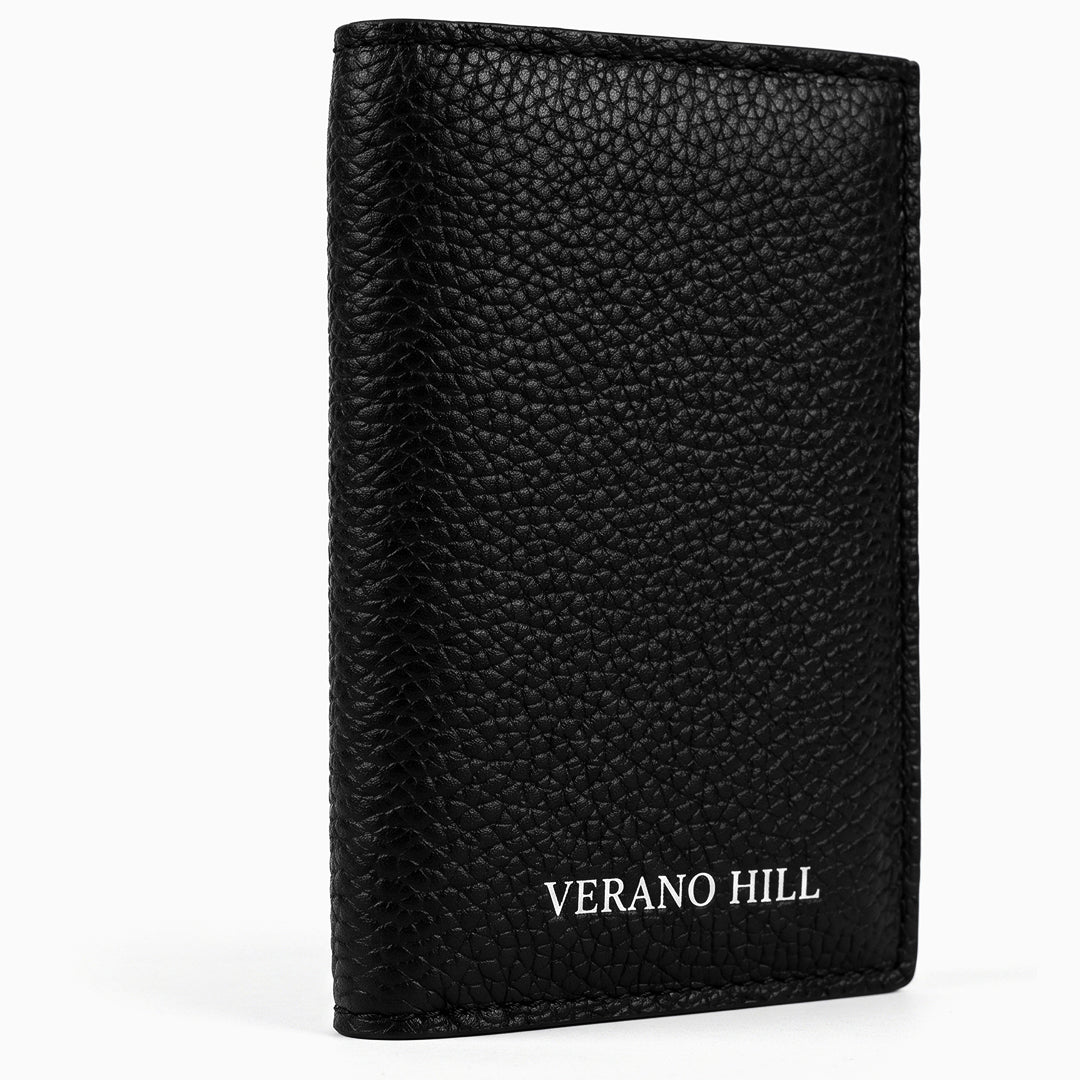 Pebbled Genuine Leather Card Holder